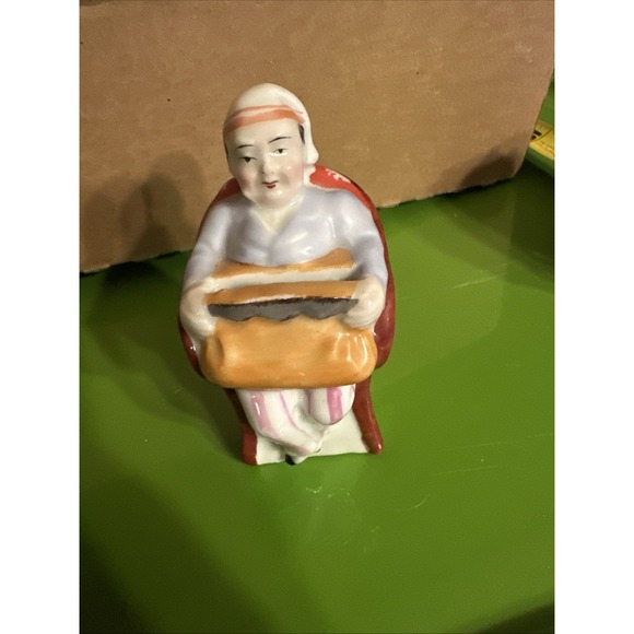 The Unbranded Brand Other - vintage porcelain figurine incense/toothpick holder made in Occupied Japan.